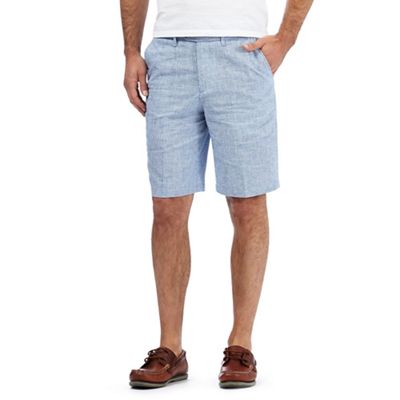 Maine New England Blue textured shorts